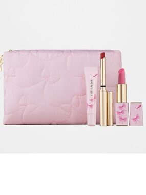 💄 Estee Lauder
Pink Ribbon Bouquet Of Strength Lipstick & Lip Gloss 3-Piece Set